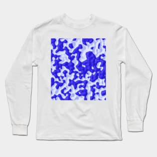 Abstract blue and white design water and ice Long Sleeve T-Shirt